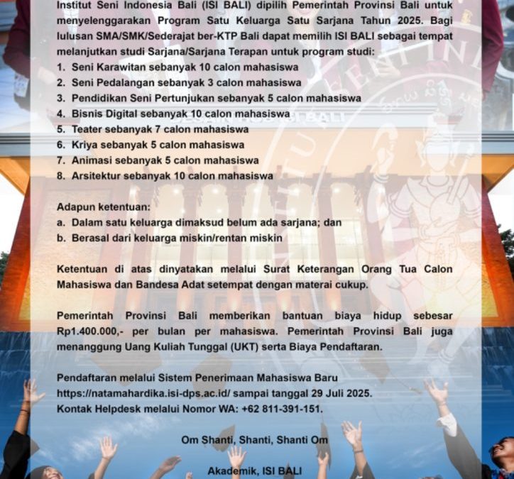 Program Satu Keluarga Satu Sarjana 2025