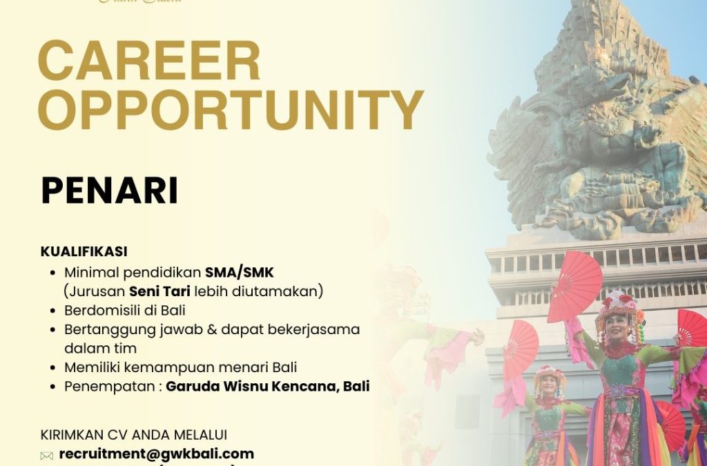 Career Oportunity GWK Cultural Park