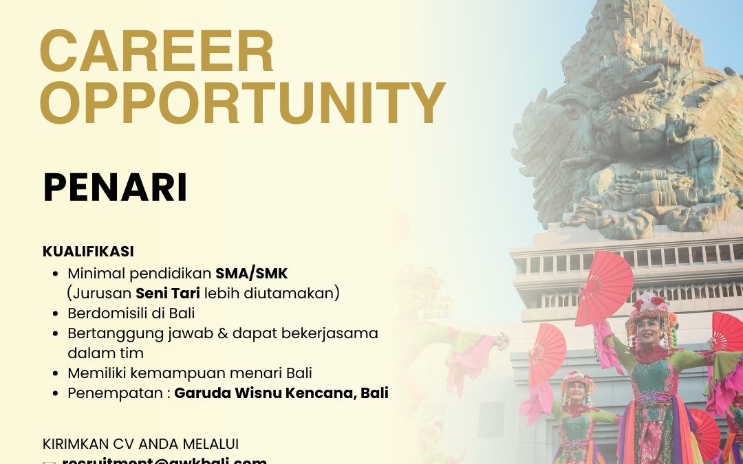 Career Oportunity GWK Cultural Park